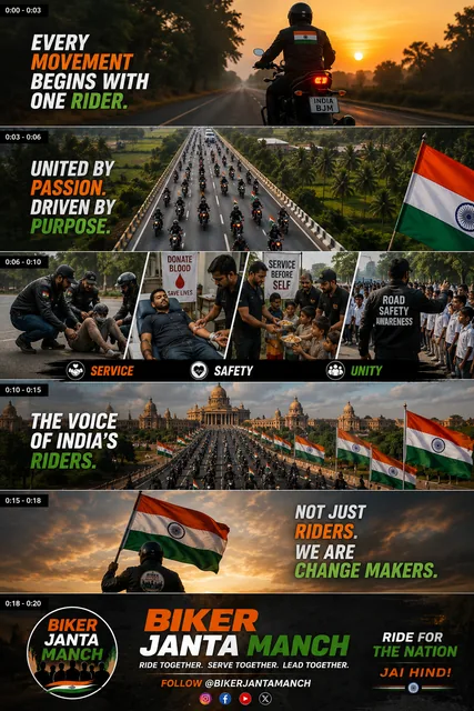 Biker Janta Manch reel storyboard